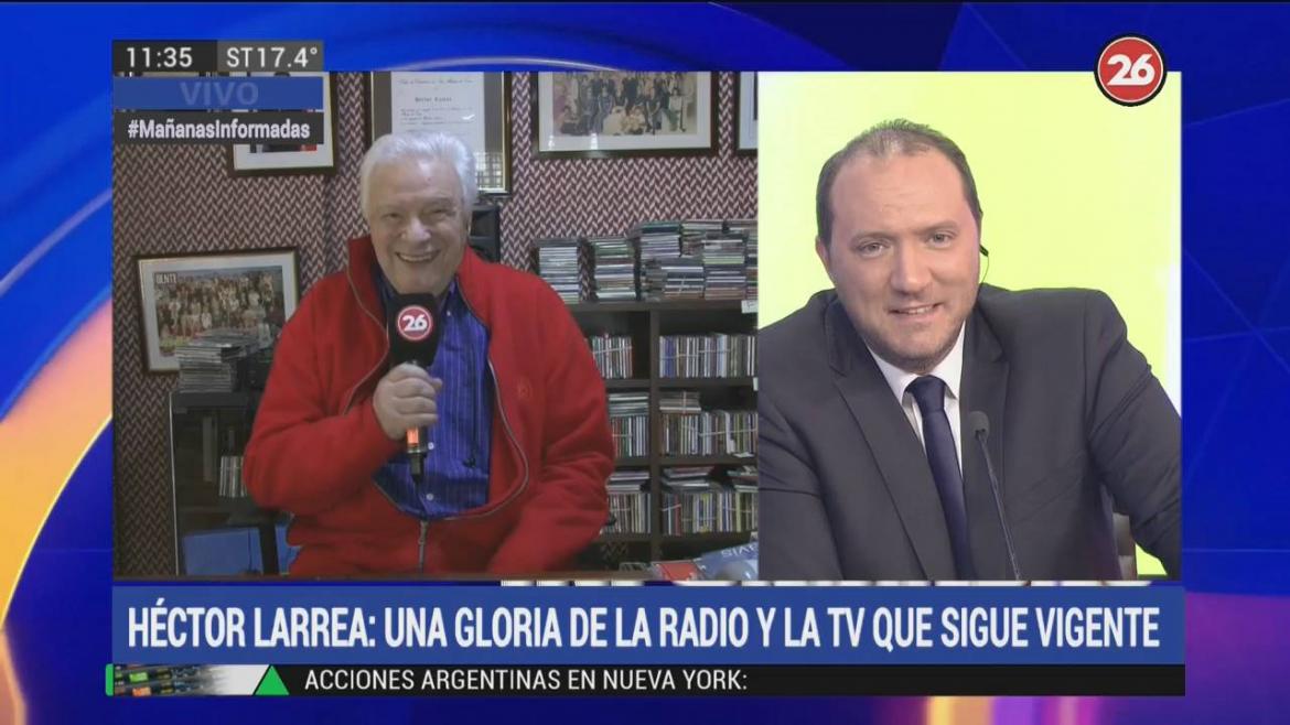 Héctor Larrea, gloria de radio y televisión en el programa 450 de 