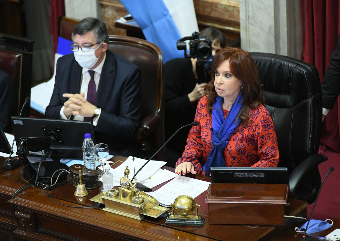 Cristina Kirchner prorrogó las sesiones remotas del Senado ante 