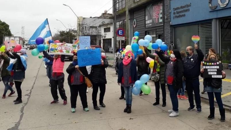 Protesta en Mar del Plata: 