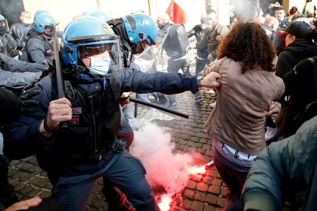 Caos en Italia: crecen las protestas contra las restricciones por el coronavirus