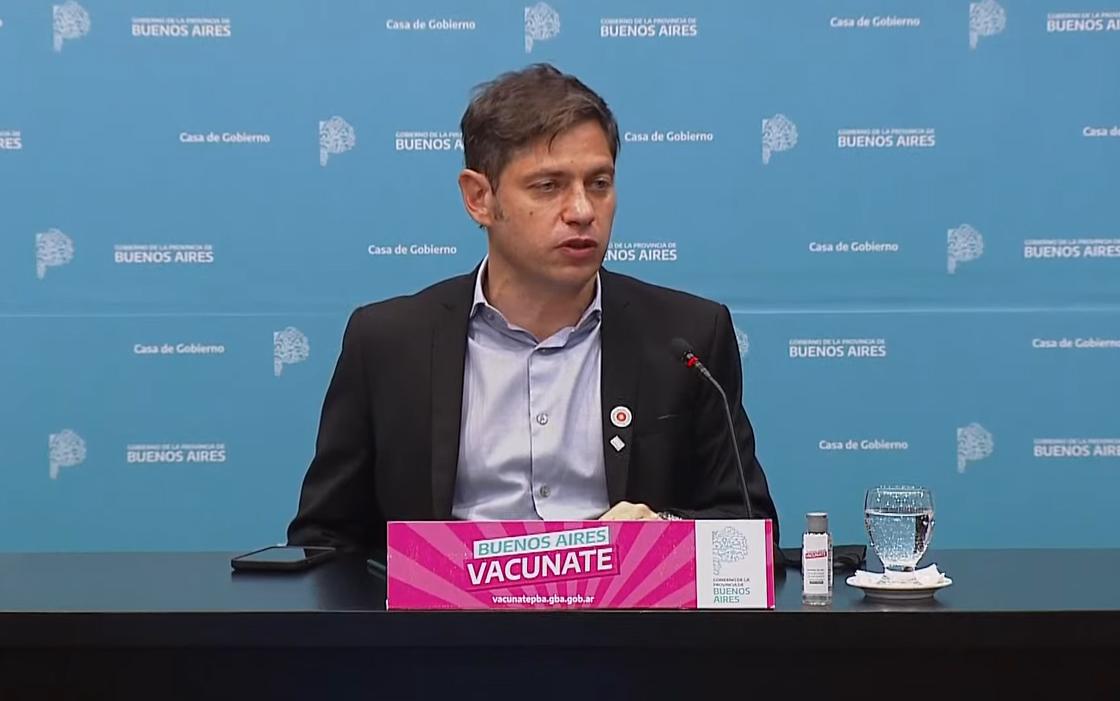 Kicillof anunció vacuna libre para mayores de 18 años y vuelta a clases presenciales en Provincia de Bs.As. desde el lunes